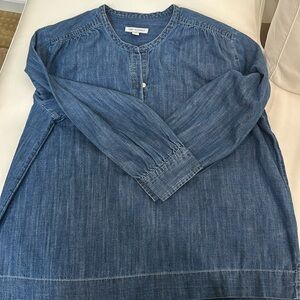 Denim babydoll blouse